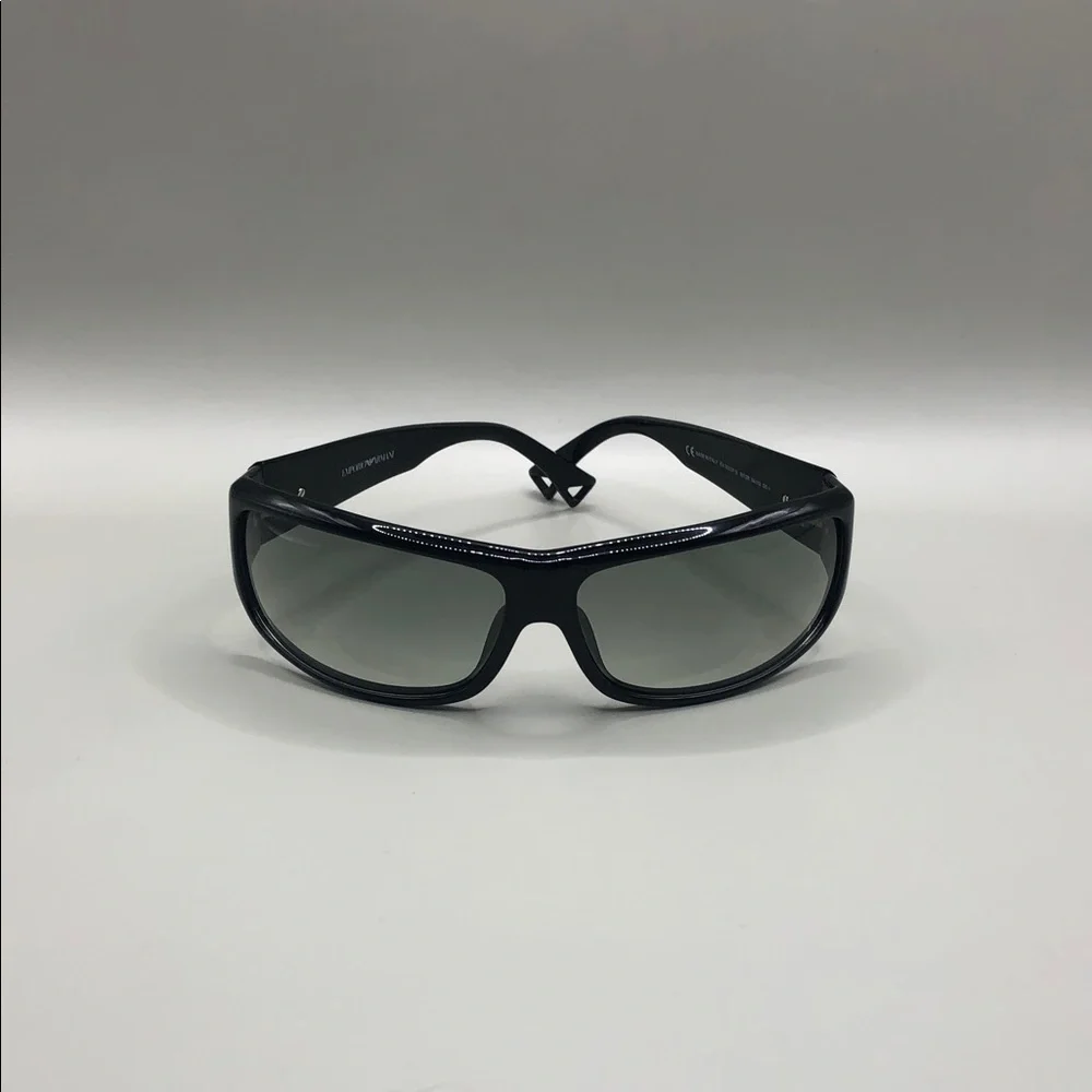 Emporio Armani EA 9332/S Black Y2K Sunglasses Shield Style UNISEX Italy.